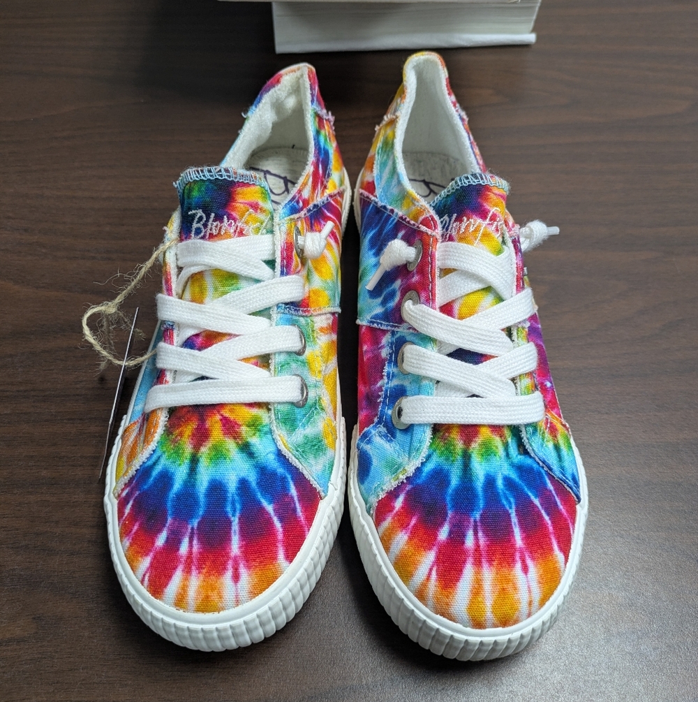 Blowfish Malibu Tie-Dye Canvas Sneakers - White Laces
